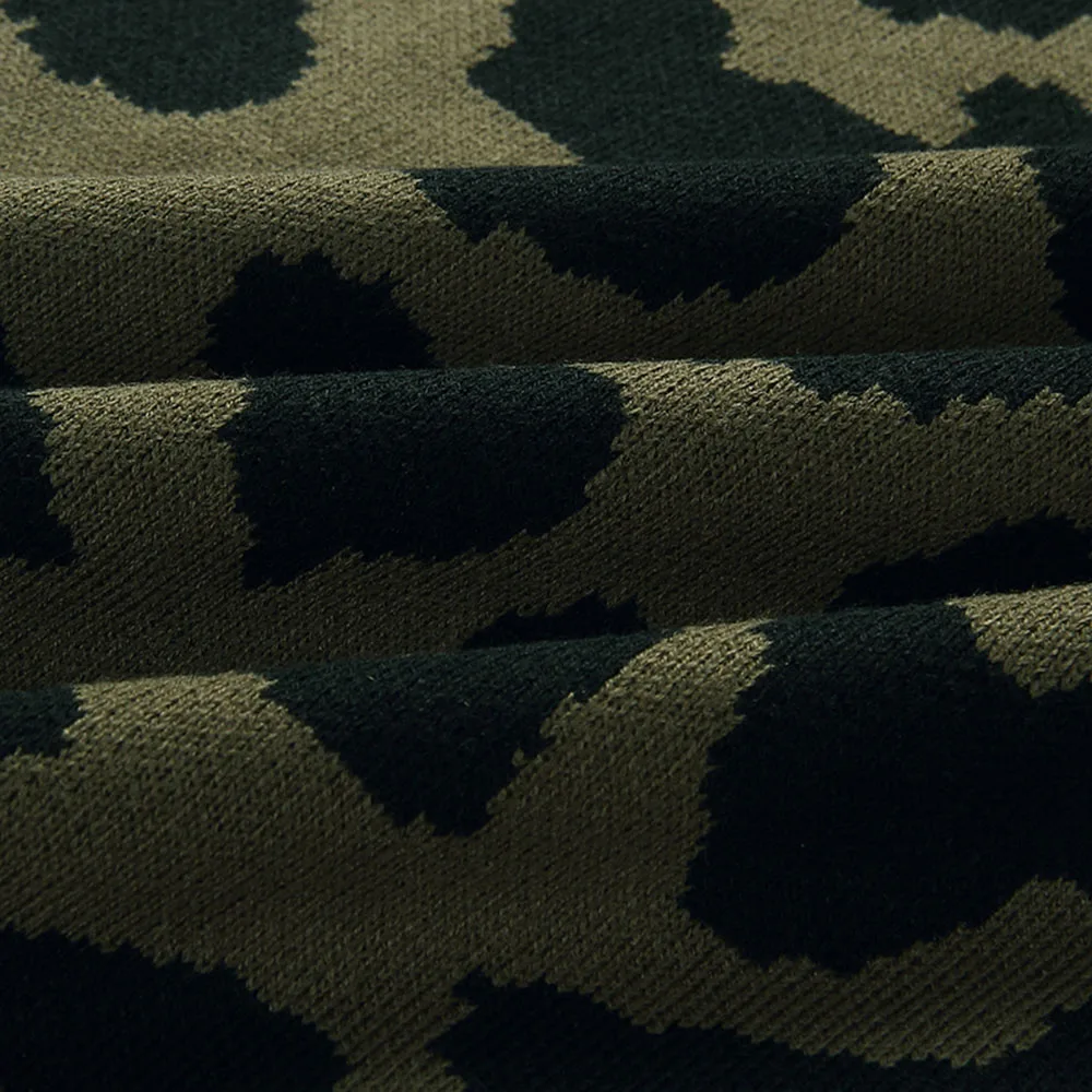 

SEBOWEL Fashion Sweater Dress Women Long Sleeve Leopard Print Bodycon Dress Autumn Winter 2020 Female Knitted Mini Dresses S-XL