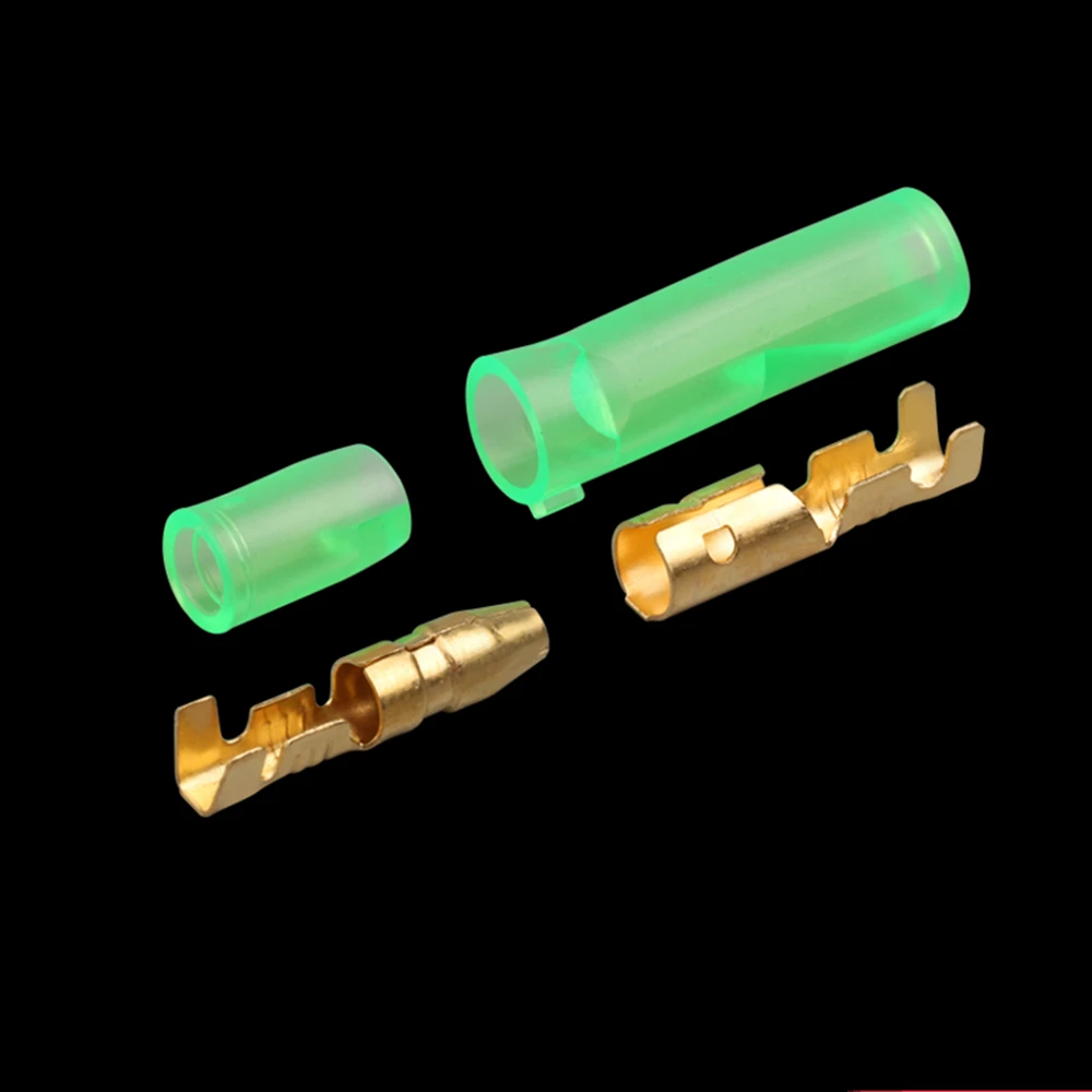 Коннектор для электрических проводов диаметр 4 мм штекер + чехол 50 комплектов = 200