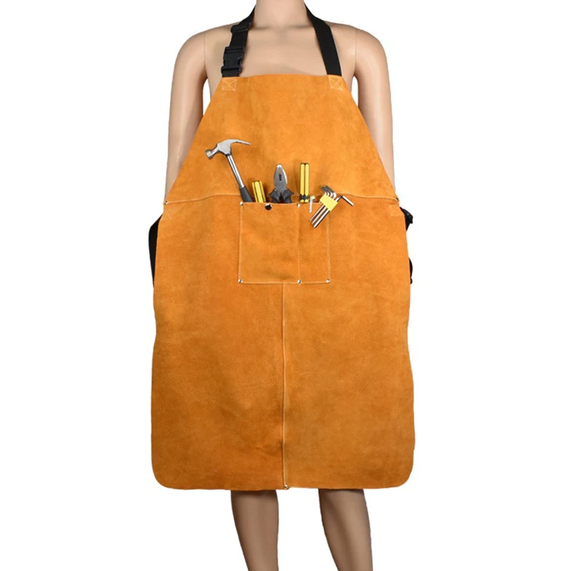 

Leather Welding Apron Special Protection Workwear Clothing Apron Argon-arc Workplace Safety Clothing Self Protect Aprons