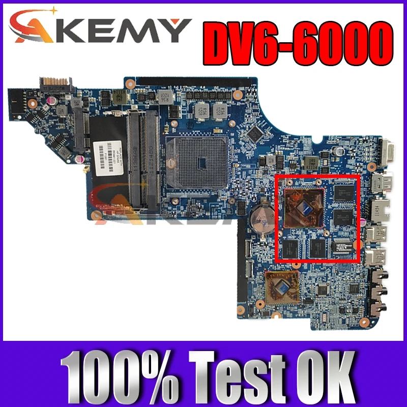 

AKemy материнская плата для ноутбука HP Pavilion DV6-6000 650854-001 650854-501 216-0810005 DDR3 материнская плата