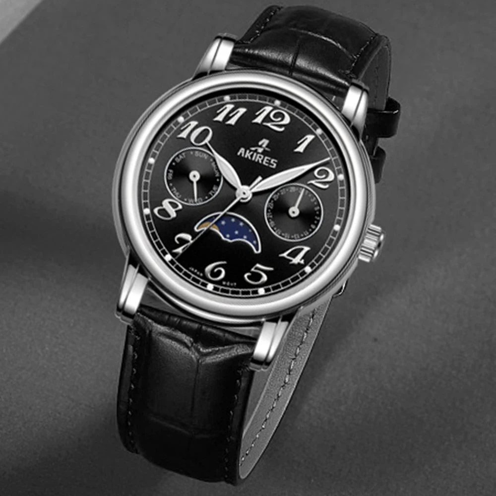 

Miyota 6P20 Quartz Watch for Women Luxury Moon Phase Stainless Steel Wristwatch Luminous Reloj Mujer Marcas Famosas De Lujo 2021