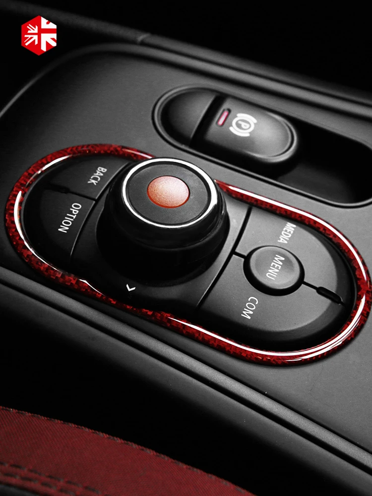 Для MINI Cooper Countryman F60 Авто мультимедийная Кнопка шестерни панель корпус крышка из углеродного волокна Наклейка Декор интерьера аксессуары