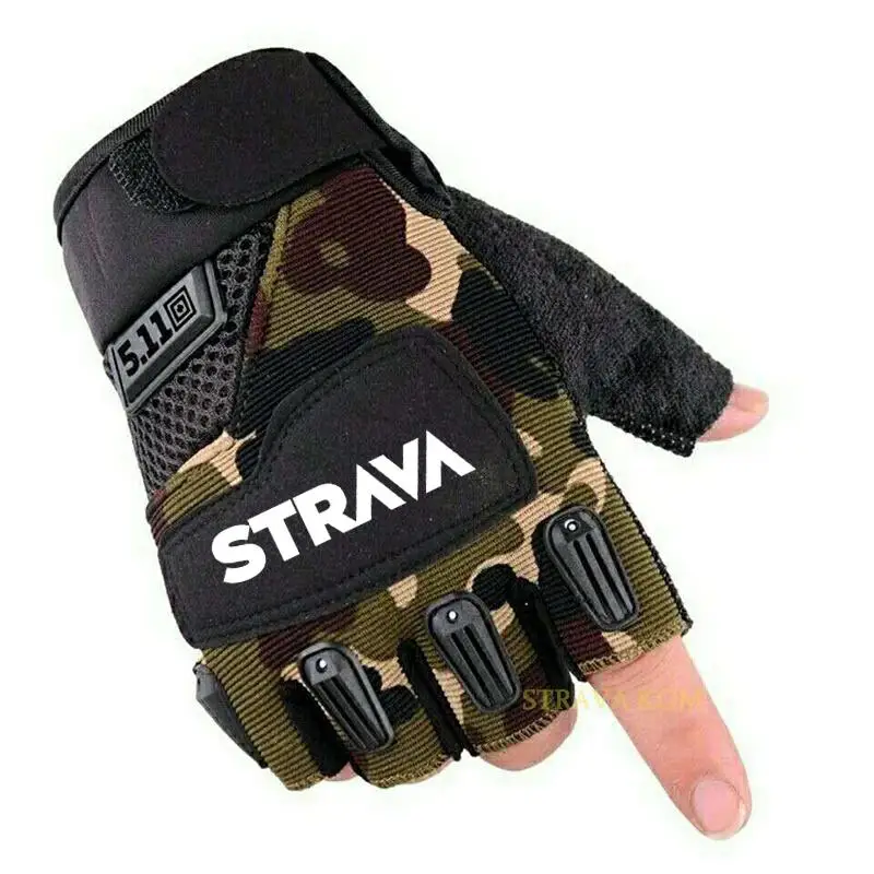 

Перчатки Strava мужские без пальцев, велосипедные перчатки, защита от скольжения, уличные спортивные полуперчатки, одежда для горного велосип...