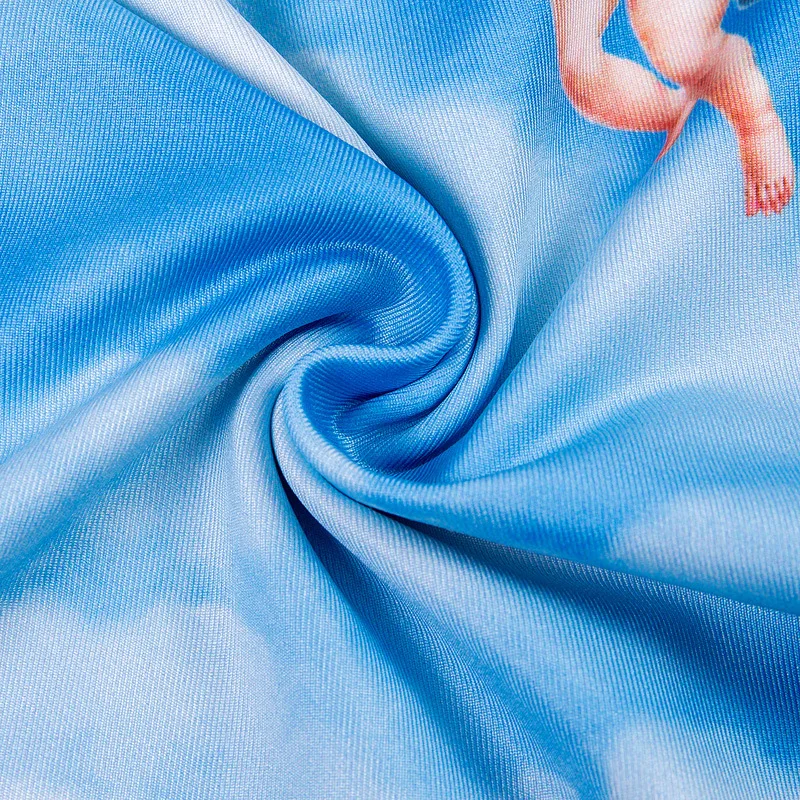 

2020 ladies summer new little angel print two-piece strap sexy tube top skirt