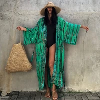 2021 new fitshinling snake print oversize beach cover up swimwear summer vintage kimono bohemian holiday long cardigan outing
