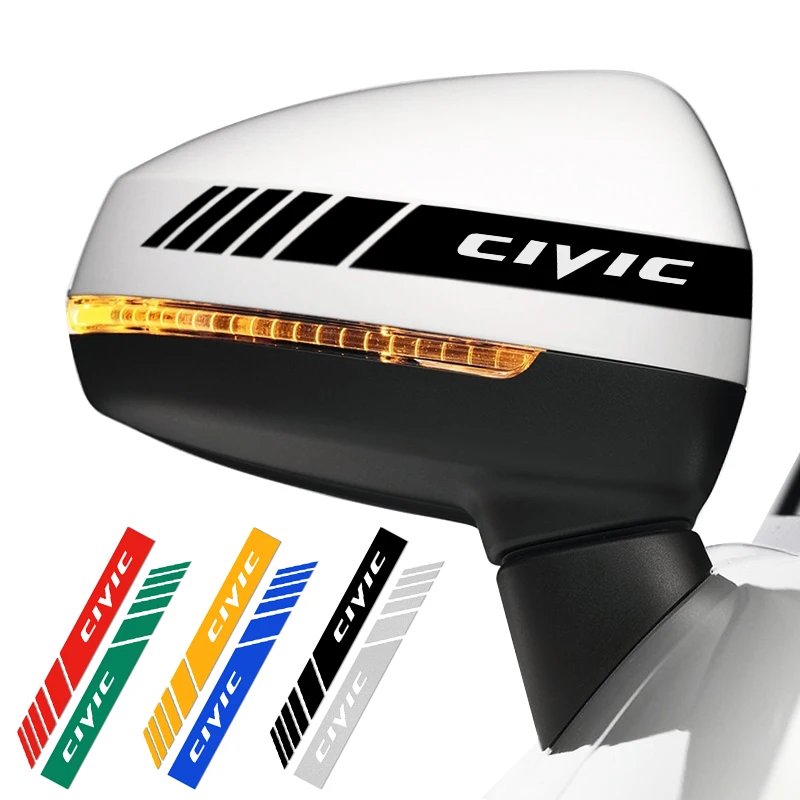 1 пара универсальных светоотражающих автомобильных наклеек на зеркало заднего