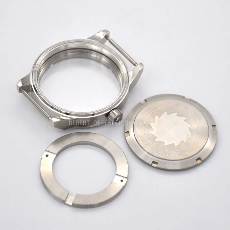 

Mens Watch Case 41mm Silver 316L Stainless Steel Sapphire Glass Watch Mens Automatic Mechanical Wristwatches Waterproof Corgeut