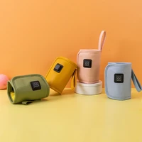 portable baby bottle warmer heater leather usb car charger travel cup milk thermostat bottle heat cover bottle heater