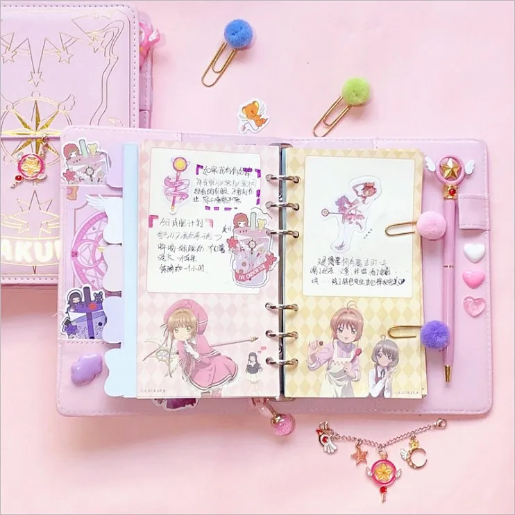 Аниме CardCaptor Sakura розовый Techo многоразового Тетрадь Косплэй Card Captor Dairly записные