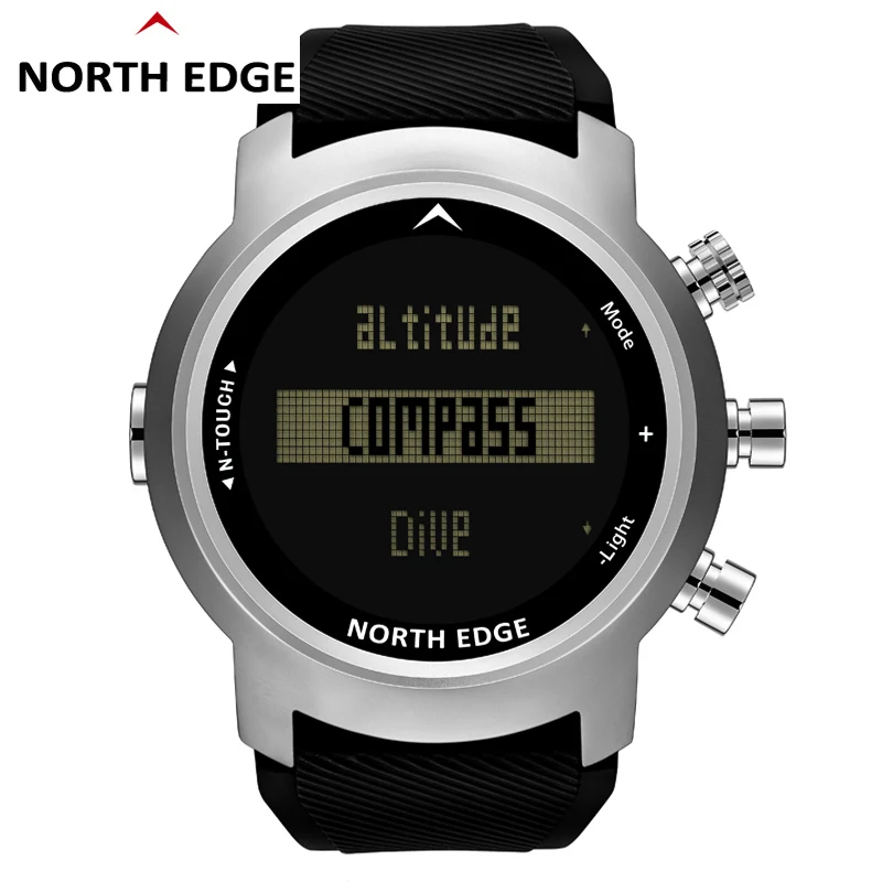 Мужские часы для вождения NORTH EDGE спортивные цифровые электронные с сенсорным