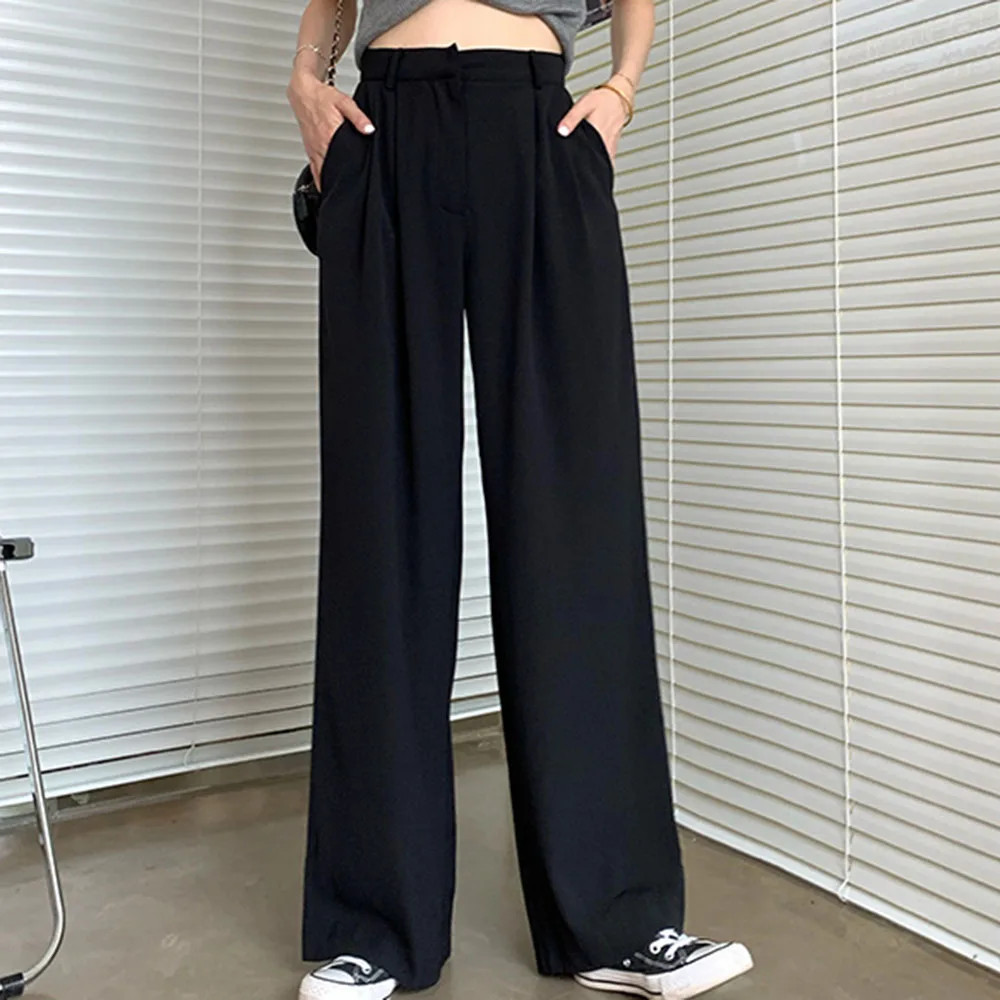 Новинка лета 2020 Свободные повседневные штаны тонкие прямые брюки широкие