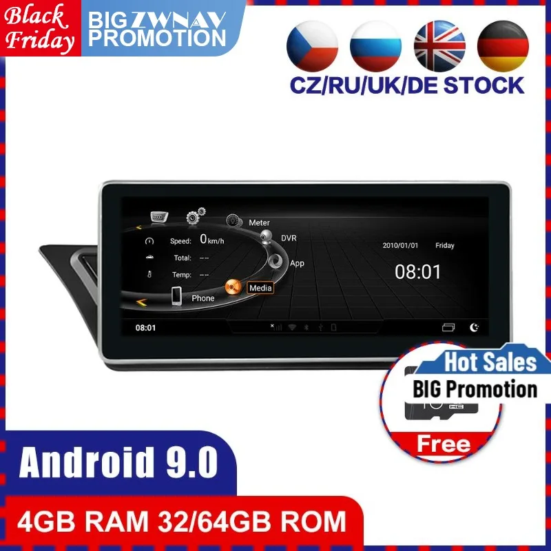 4+64 touch screen Android 9.0 Car multimedia Player GPS Audio for Audi A4 A5 2009-2015 radio video stereo wifi free map | Автомобили и