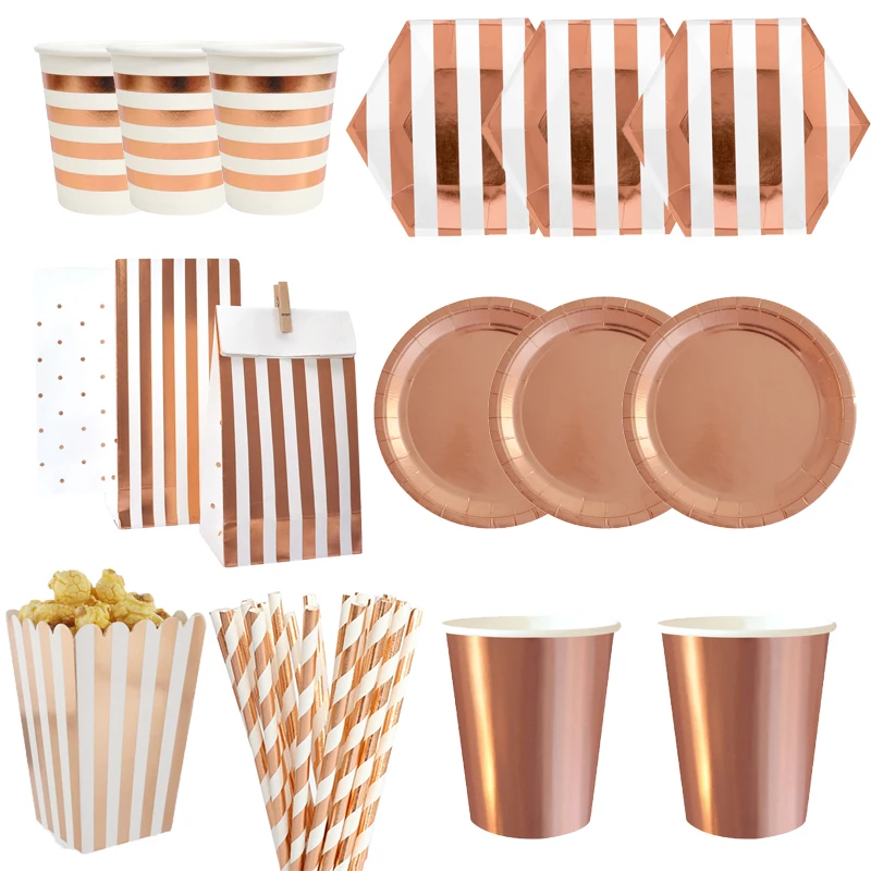 Розовое золото украшение для вечерние ринки свадьбы бумажная плитка цвета