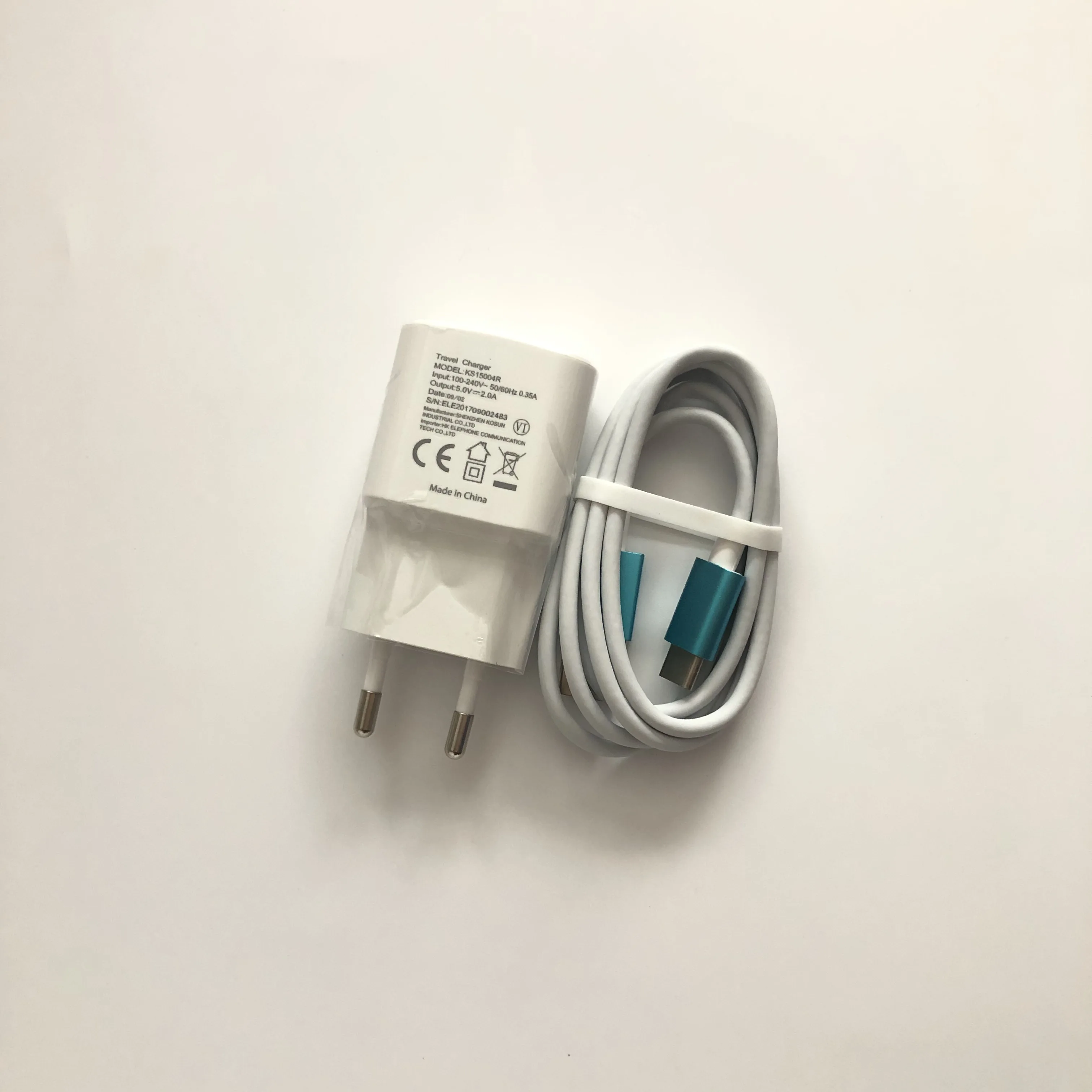 Новое зарядное устройство для путешествий + кабель USB Type-C смартфона Elephone S8 MTK Helio X25