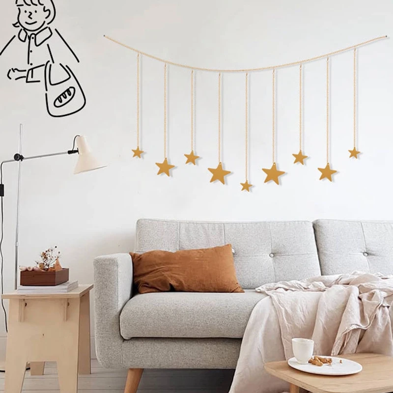 Золотая Гирлянда для украшения дома в стиле бохо спальни изголовья гостиной | Дом