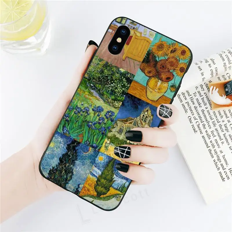 

Retro van Gogh painting pattern Phone Case for iPhone 11 12 mini pro XS MAX 8 7 6 6S Plus X 5S SE 2020 XR
