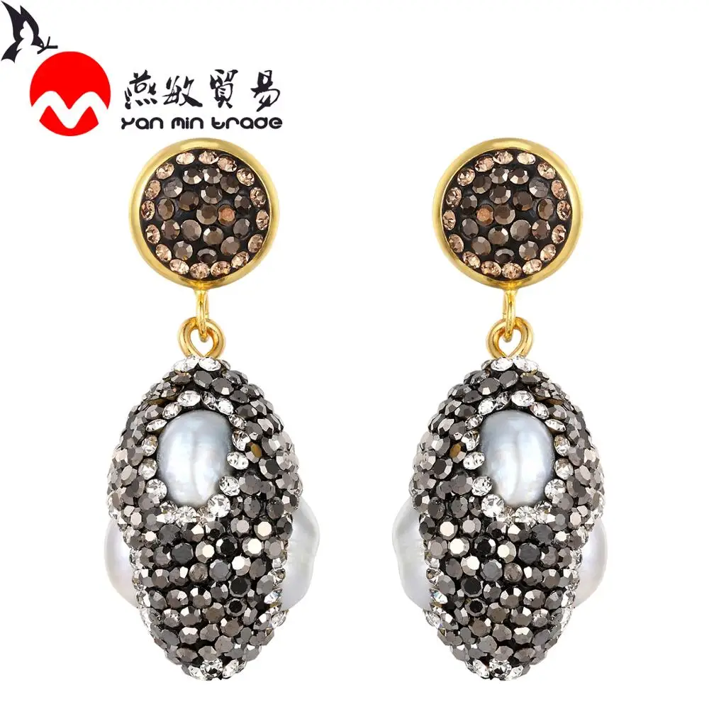 Женские серьги с белым пресноводным жемчугом 3 стиля вечерние подвески ювелирные