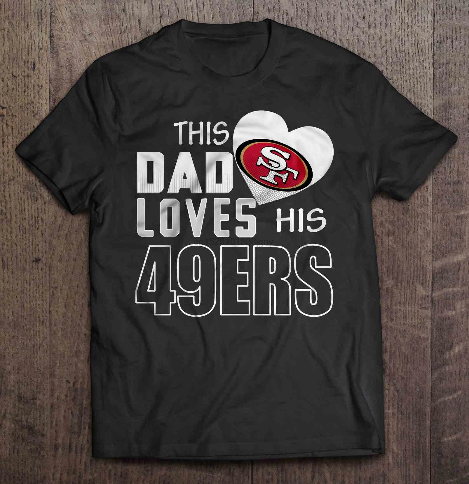 Мужская футболка Этот папа любит его 49ers женская футболка