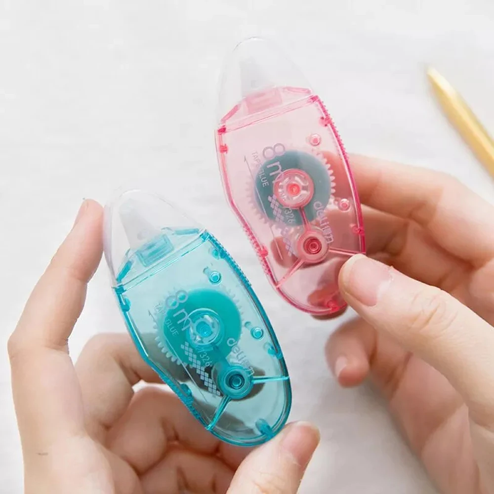 

Creative 6MM*8M Transparent Dot Double Sided Adhesive Glue Tape Roller School Office Stationery Accessories