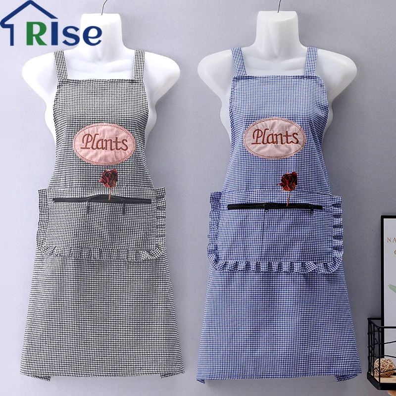 

Household Cotton Breathable Overalls For Adults Oil-proof And Anti-fouling Work Clothes Fashion Overalls For Women Kitchen Apron