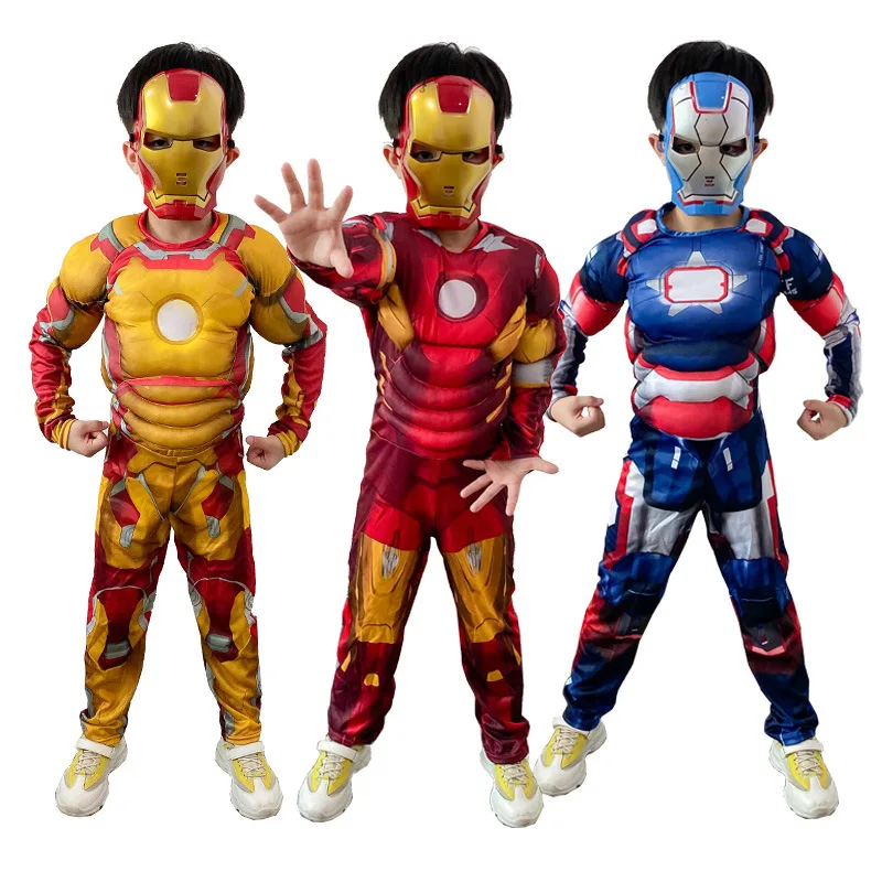 

Ironman Kids Muscle Cosplay Costumes Mask Halloween Gift
