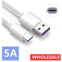 100pcs 5a usb type c cable for huawei p30 pro mate 20 samsung s20 s9 s8 xiaomi fast charge mobile phone charging wire data cable