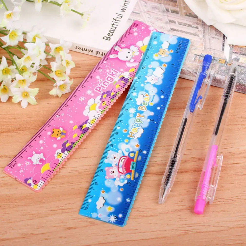 1 Набор мультипликационный кавайный карандаш линейка точилка для ушей 9 в