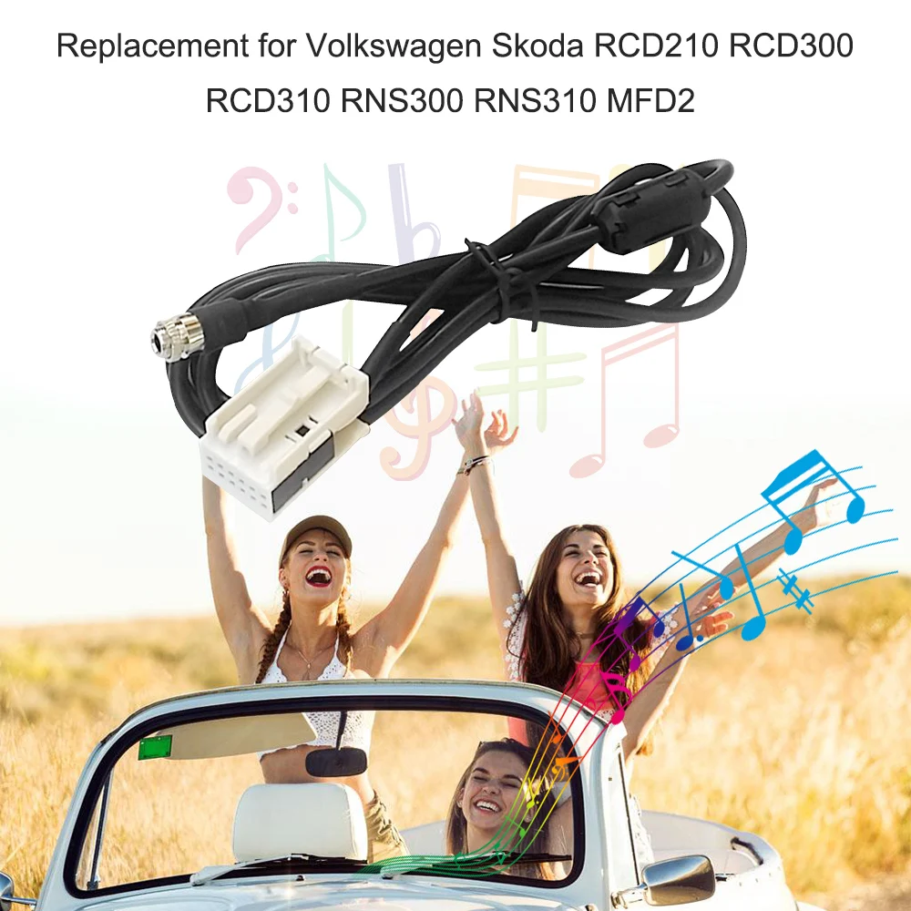 Автомобильный аудио кабель для Volkswagen Skoda RCD210 RCD300 RCD310 RNS300 RNS310 MFD2 экранированный