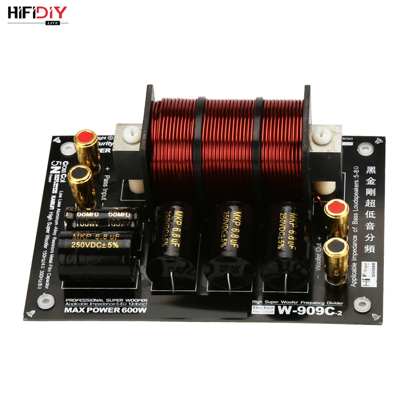 HIFIDIY LIVE W 909C 1 Way speaker Unit (сабвуфер) HiFi HOME bass Speaker s audio кроссовер с делителем частоты