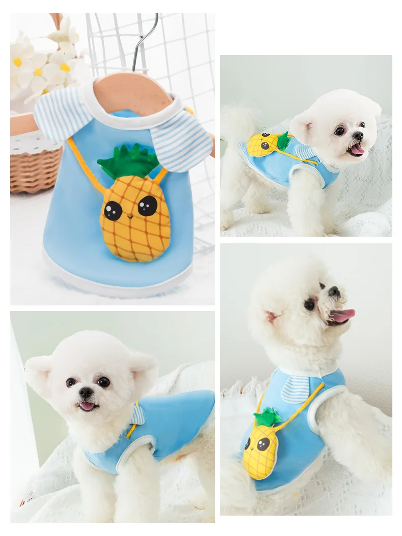 

CX Dog Clothes Spring and Autumn Thin Pet Small Dog Summer Cool Pineapple Vest