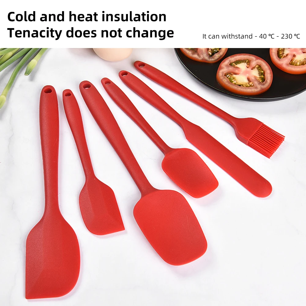 6 шт. силиконовых кейсов сливочное торт шпатель скребок для смешивания теста
