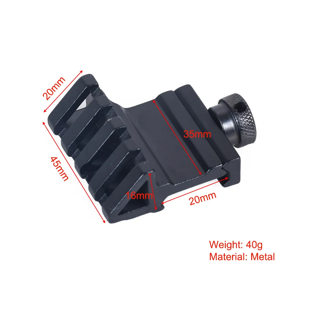 

45 градусов угол тактическое крепление для прицела 4 слота 20 мм планка Вивера Пикатинни Крепление Адаптер Охотничьи аксессуары