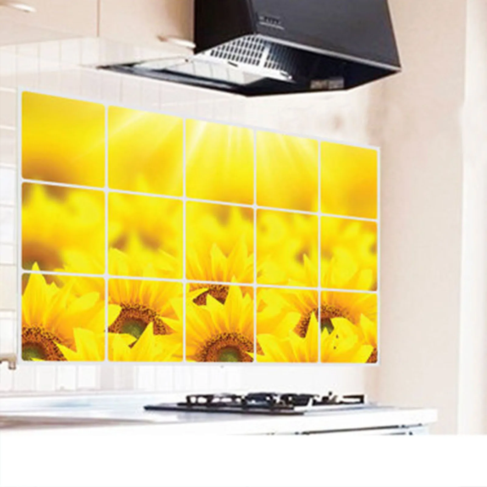 

Oil Proof Kitchen Wall Stickers High Temperature For Smoke Exhaust Foil Aluminum Sticker Decal Home Decor Art Foil 45x75cm