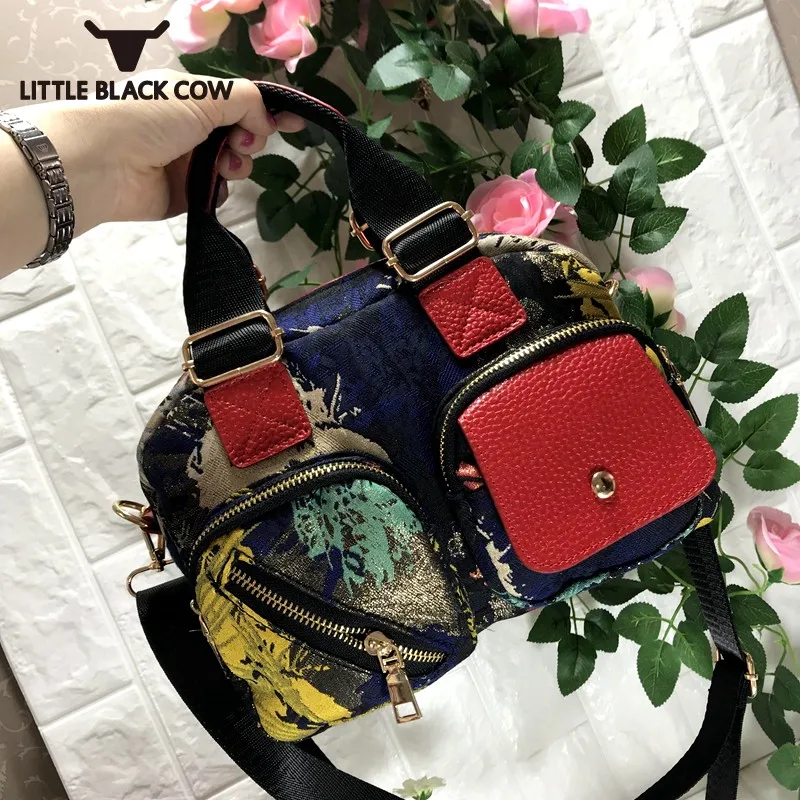 New Fashion Floral Printed Totes Bag Women Pocket Casual Shoulder Multifunctional Handbag Lightweight Packing Crossbody Bags | Багаж и