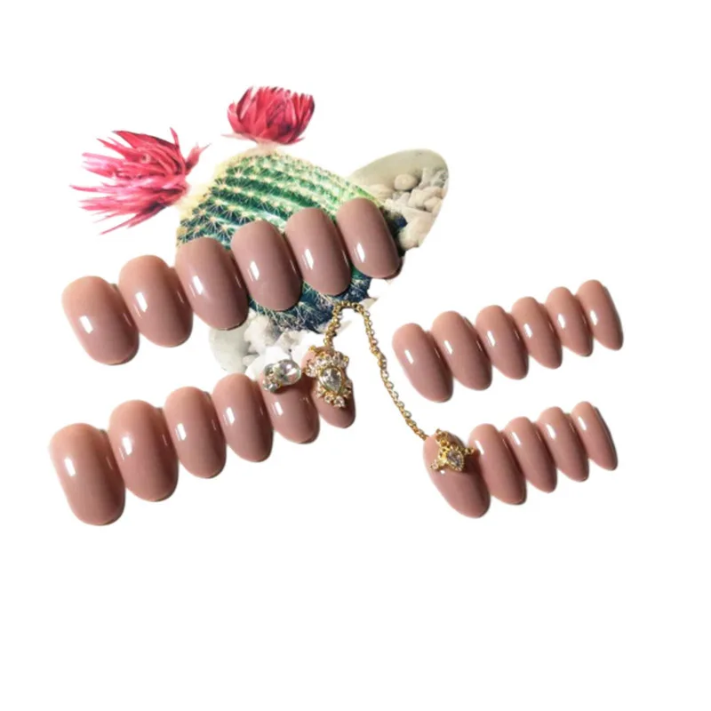 Накладные ногти сплошного цвета накладные цепочка стразы декоративные