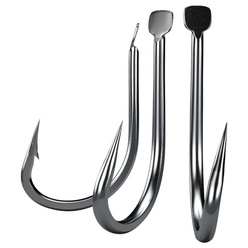 

The hook has barbs and no barbs on the black bulk fishing suit