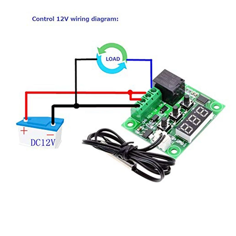 

NEW-1PCS W1209 Digital Led Thermostat Temperature Control DC 12V Adapter Thermometer Thermo Controller Switch Module
