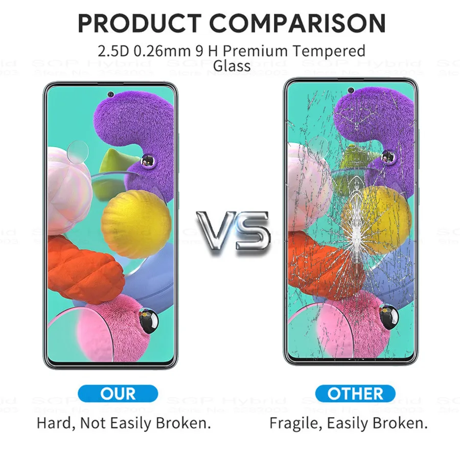 Закаленное стекло для samsung A51 a 51 51a 2 шт. Защитная пленка экрана galaxy a515f 2019 защитные