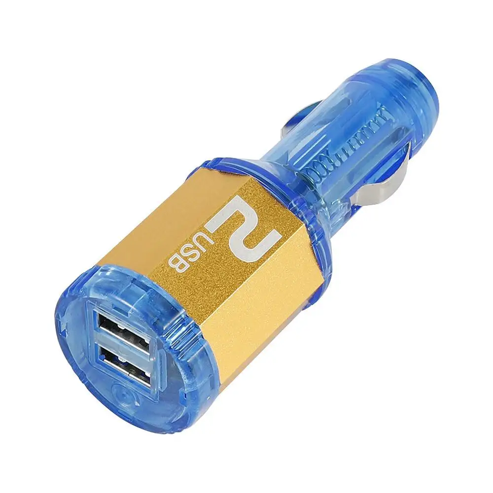 Mini Dual USB 12 В Автомобильное зарядное устройство с двумя портами 3 4 А быстрая