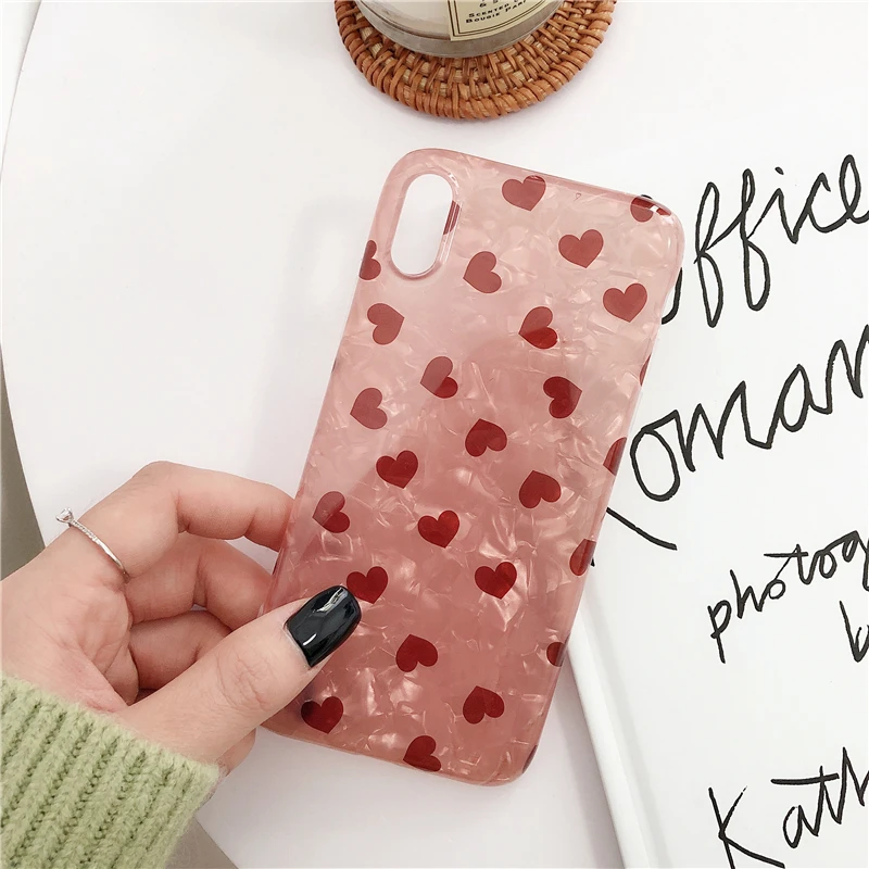 Чехол для телефона Gimfun с сердечками Iphone Xs Max Xr блестящий чехол из ТПУ 11 Pro 7 8 6s Plus X
