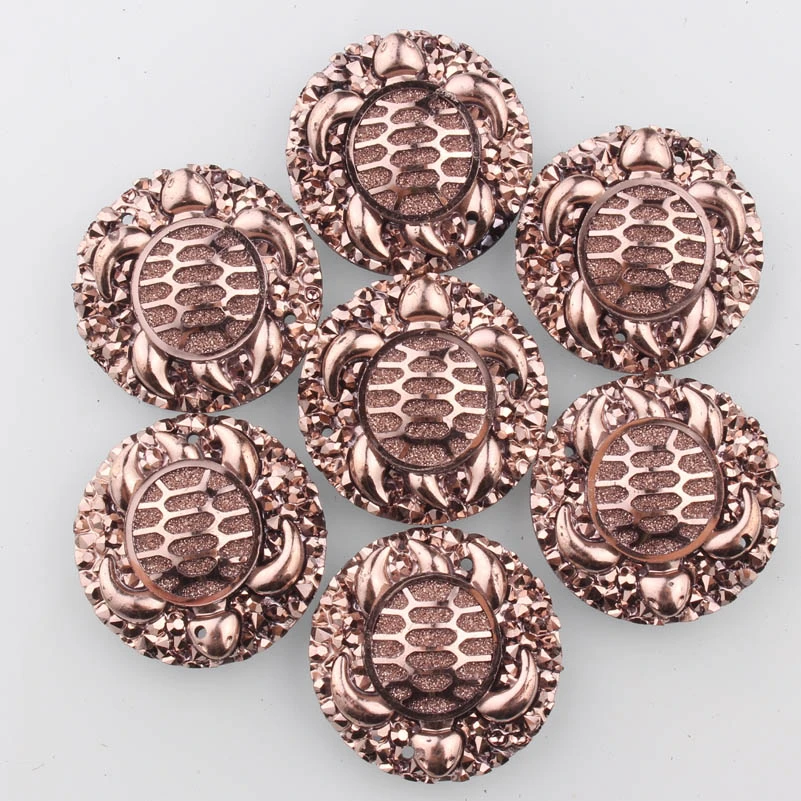 Драгоценные камни в виде медвежьего когтя из розового золота 25 мм круглые стразы