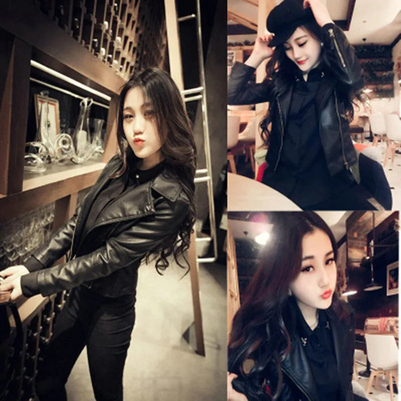 Fashion Herfst Winter Vrouwen Merk Faux Soft Leather Jackets Pu Black Blazer Ritsen Coat Motorcycle Bovenkleding