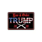 Ретро винтажный металлический знак жестяной знак закон и порядок Трамп 2020 домашний бар клуб паб сад настенные декоративные знаки 12x8 дюймов