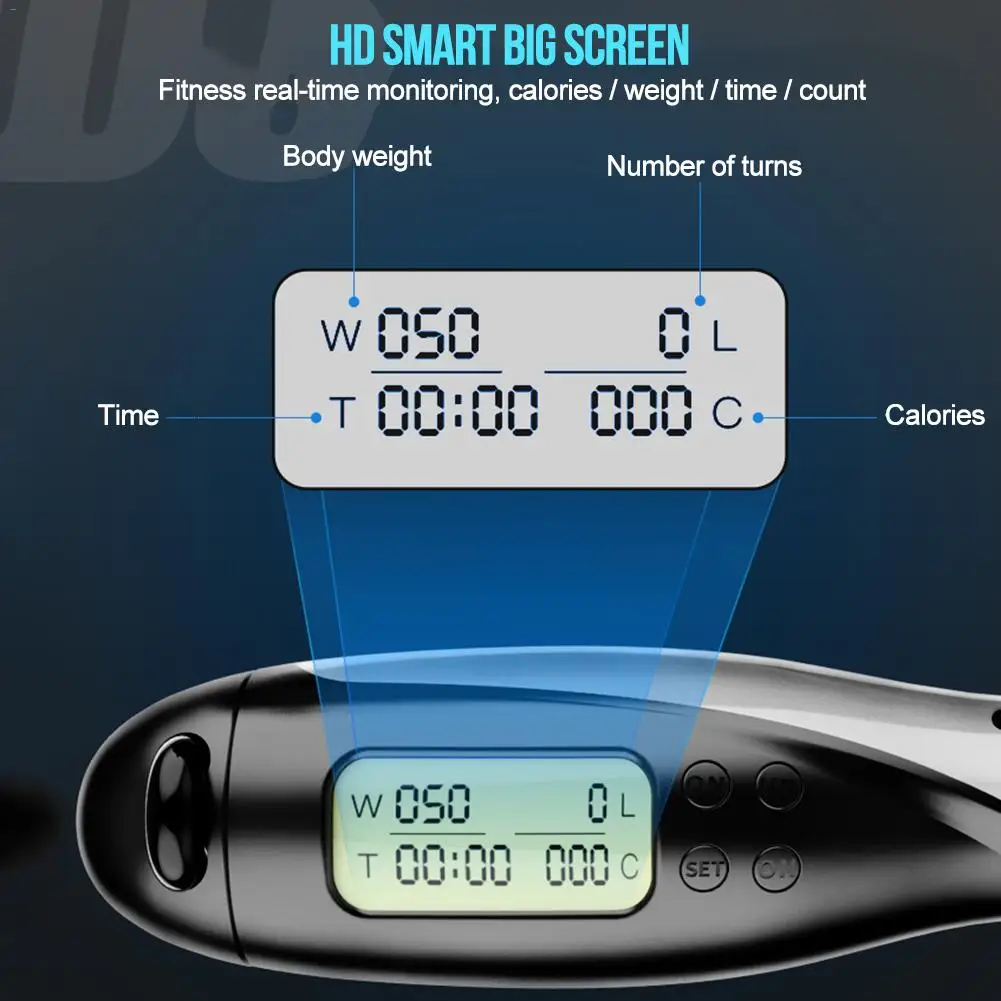 Смарт Bluetooth Скакалка Крест Fit цифровой счетчик калорий скорость скакалки для упражнений будильник установка веса