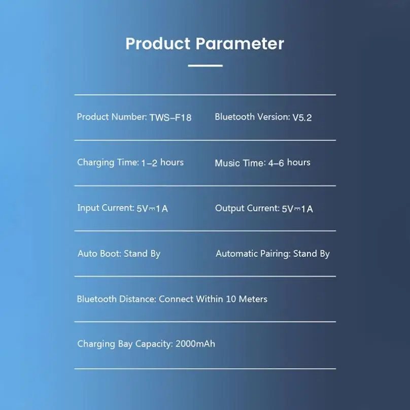 

TWS Wireless Headphones 2000mAh Charging Box 9D Stereo Sports Waterproof Bluetooth 5.2 Wireless Earphones With Microphone