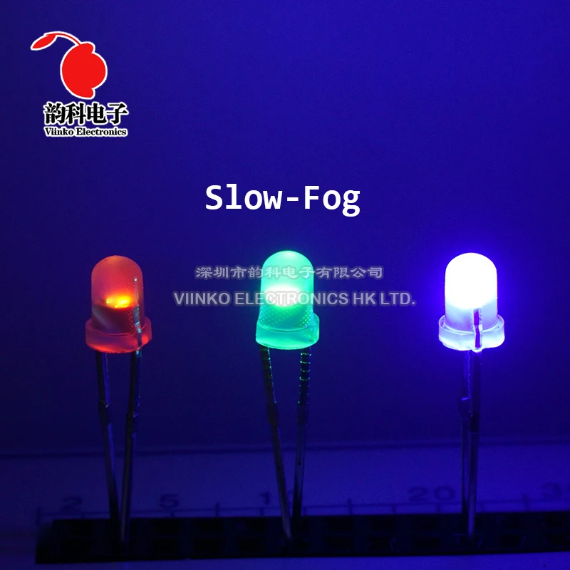 50 шт. F3 3 мм быстрая/медленная вспышка RGB красный зеленый синий Радужный