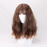 hermione jean granger cosplay wig brown curly heat resistant synthetic hair cosplay costume wigs wig cap