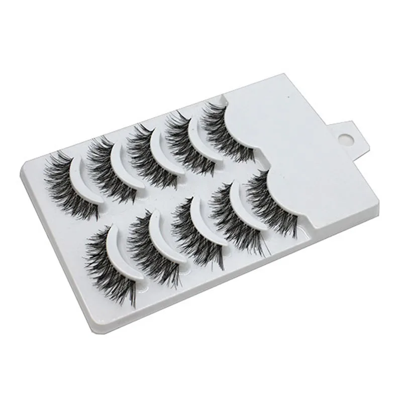 5 пар в старой упаковке белые не висящие ресницы накладные грязная модель