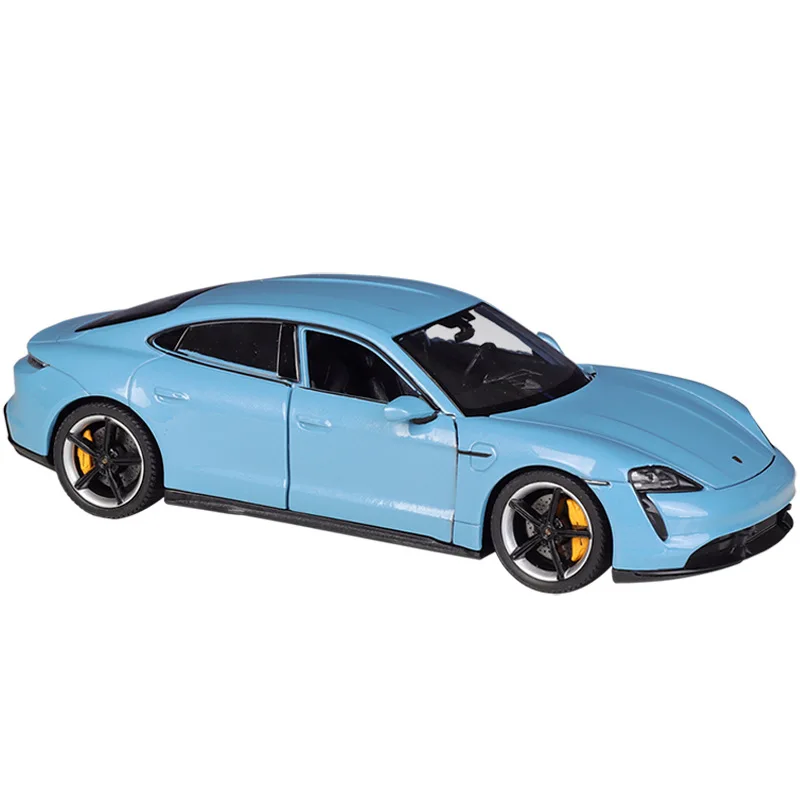 Модель спортивного автомобиля WELLY 1:24 Porsche Taycan Turbo S черная модель из сплава