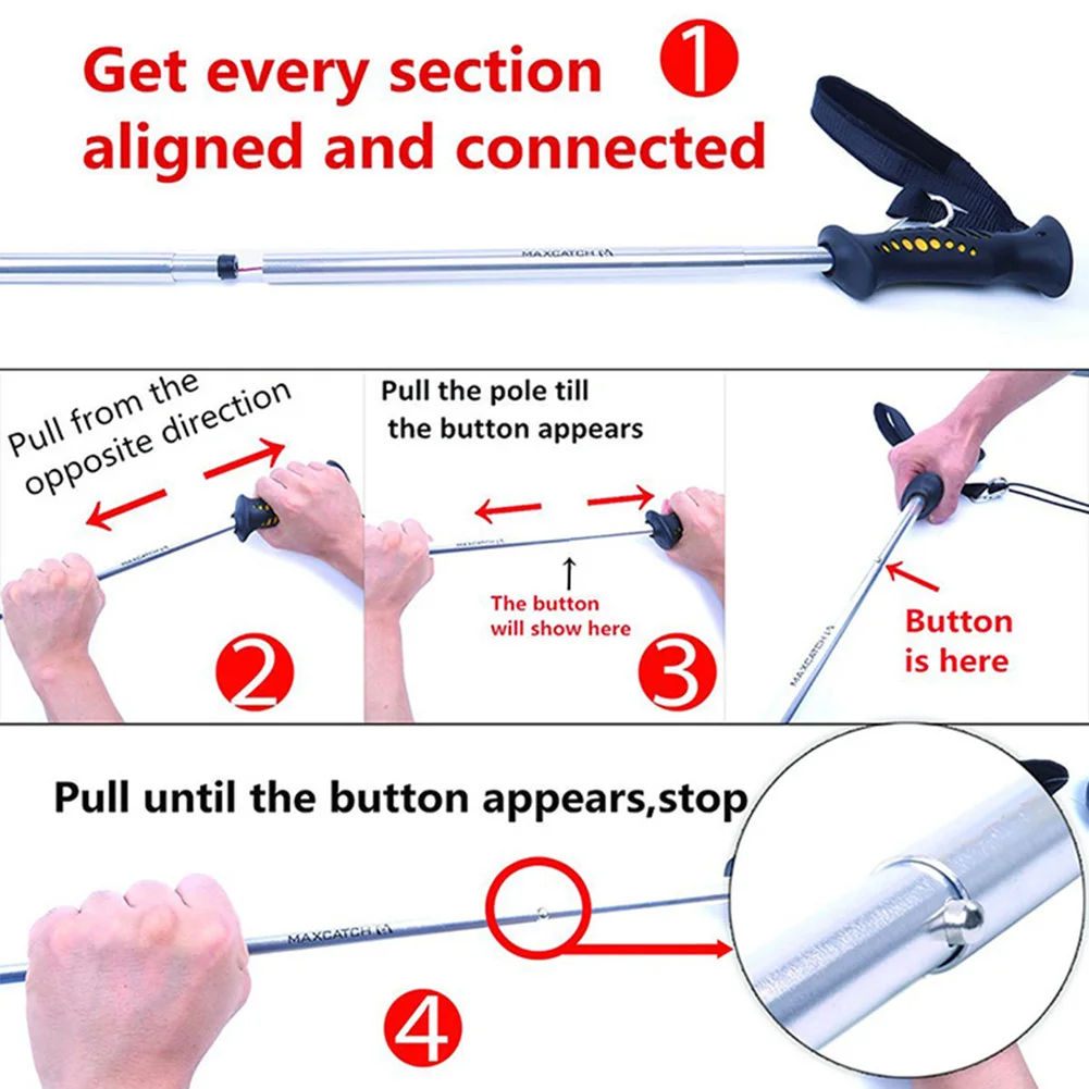 

Tackle Wading Staff Accessory Parts 400g 1.39m Outdoor hiking High quality